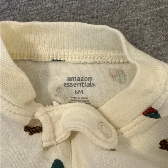 Amazon Essentials Footless Sleeper Romper Set Unisex Boy Girl Green 6 Months - Picture 2 of 5